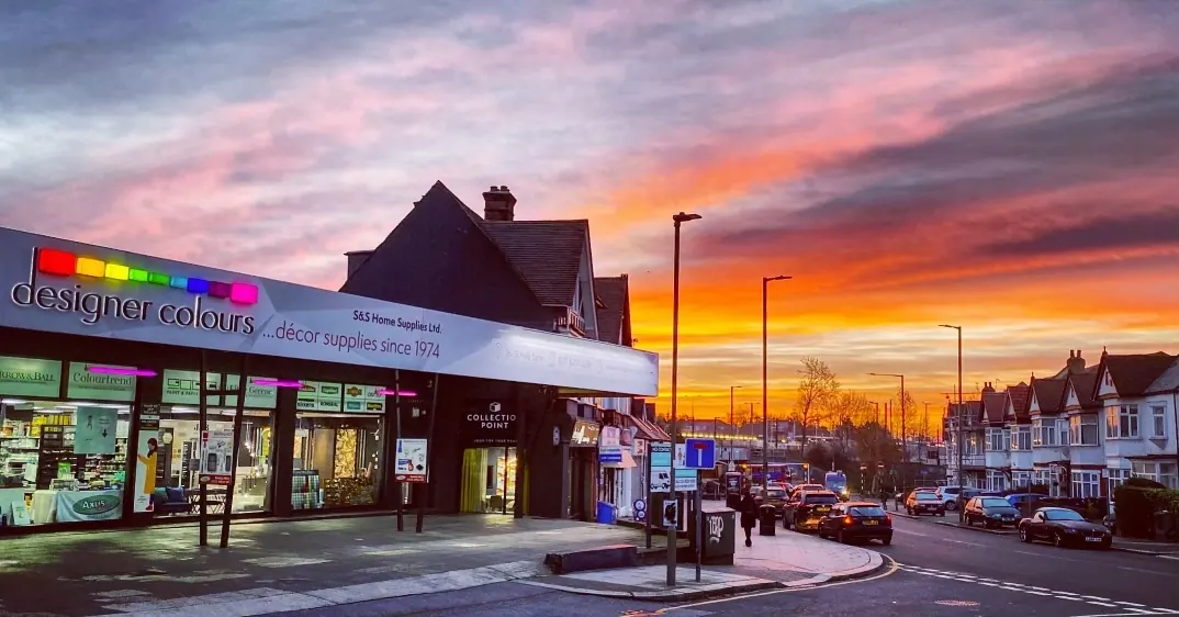 Exterior of the Designer Colours Mill Hill showroom