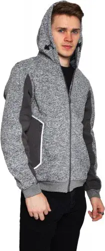 S-Tex Hoodie, Grey Melange by Axus