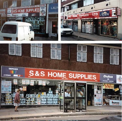S&S Home Supplies shopfront in 1974
